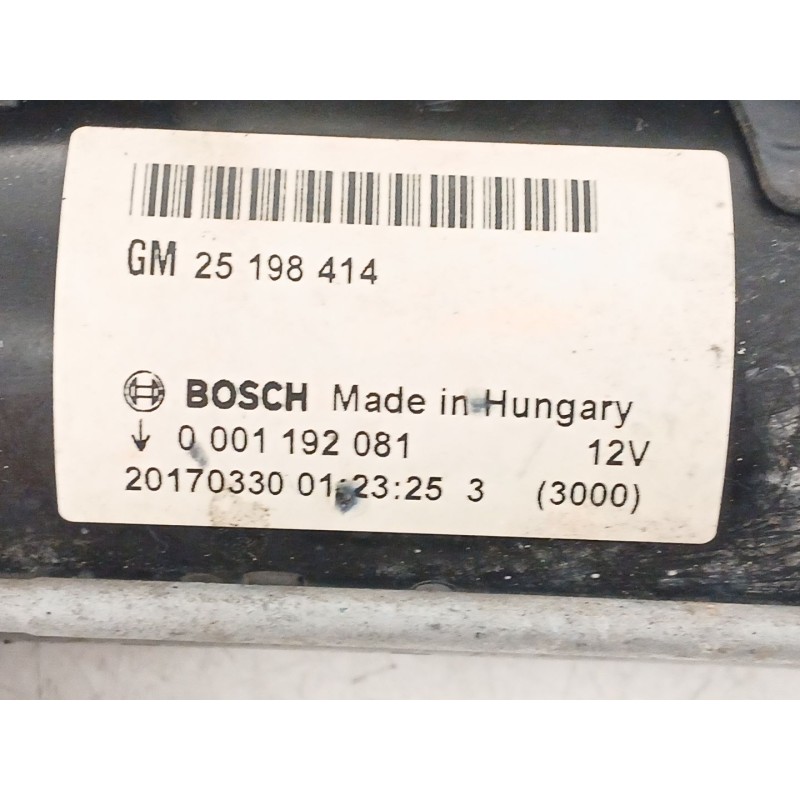 Recambio de motor arranque para opel corsa e (x15) 1.4 (08, 68) referencia OEM IAM 25198414 0001192081 