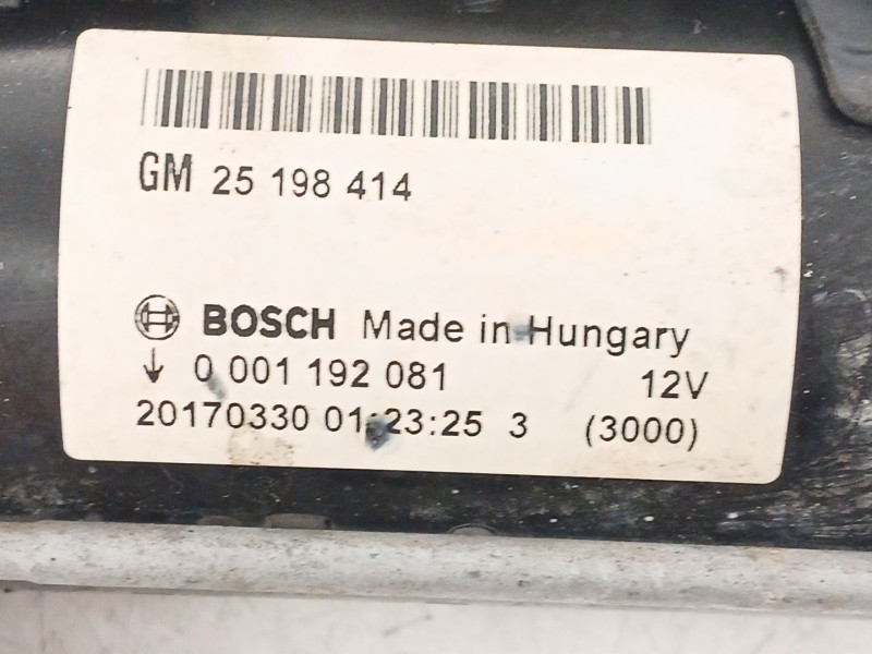Recambio de motor arranque para opel corsa e (x15) 1.4 (08, 68) referencia OEM IAM 25198414 0001192081 