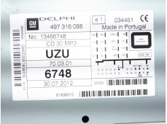Recambio de sistema audio / radio cd para opel corsa d corsavan referencia OEM IAM 13466748 497316088  2