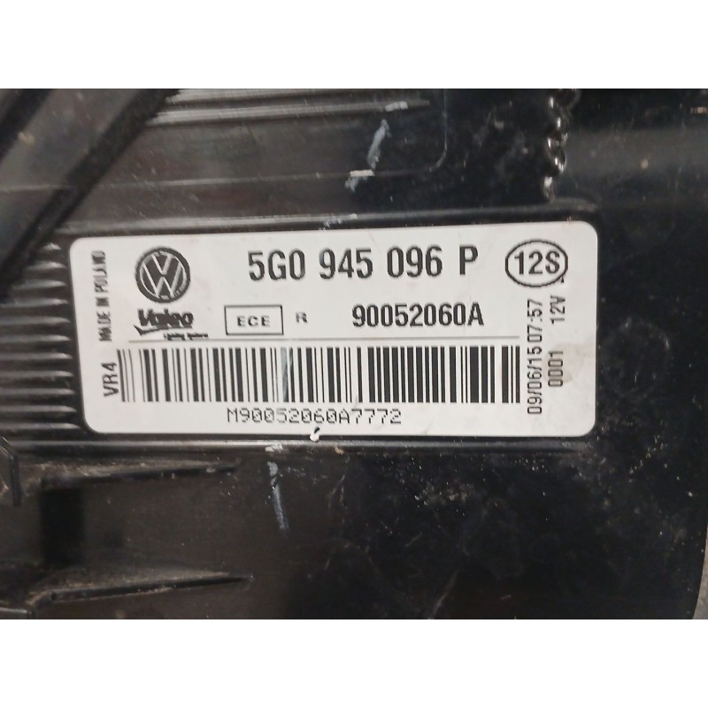Recambio de piloto trasero derecho para volkswagen golf vii (5g1, bq1, be1, be2) 1.6 tdi referencia OEM IAM 5G0945096P 90052060A