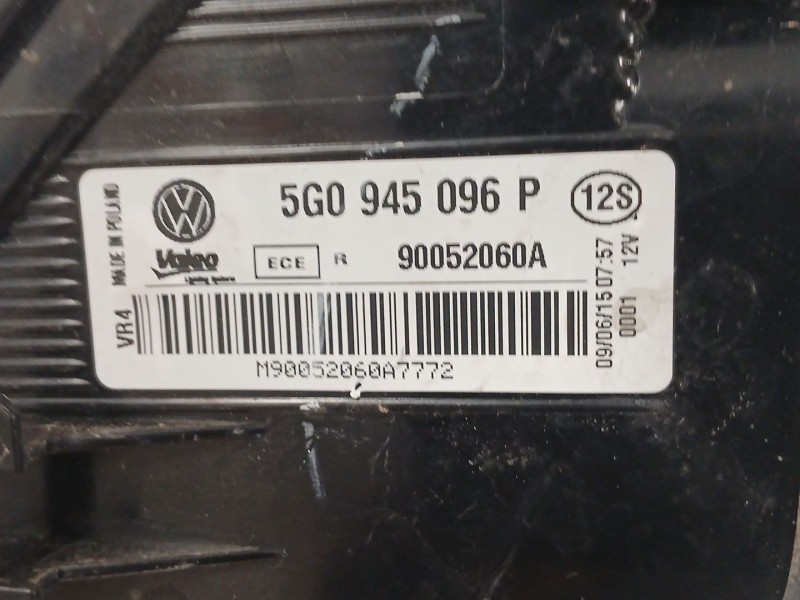 Recambio de piloto trasero derecho para volkswagen golf vii (5g1, bq1, be1, be2) 1.6 tdi referencia OEM IAM 5G0945096P 90052060A
