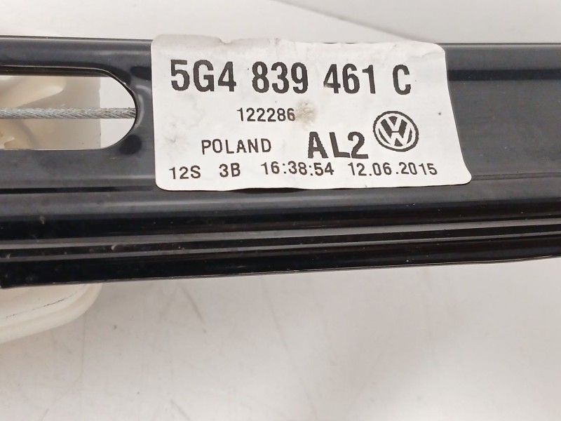 Recambio de elevalunas trasero izquierdo para volkswagen golf vii (5g1, bq1, be1, be2) 1.6 tdi referencia OEM IAM 5Q0959811 5G48