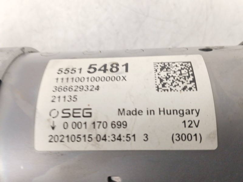 Recambio de motor arranque para opel astra k (b16) 1.2 turbo (68) referencia OEM IAM 55515481 0001170699 