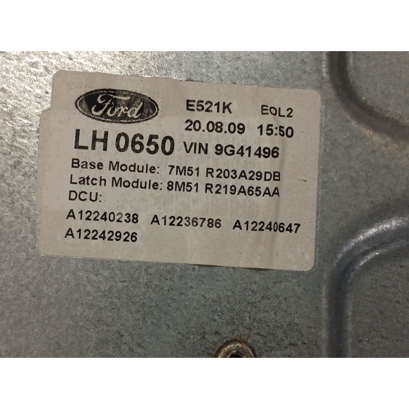 Recambio de elevalunas delantero izquierdo para ford kuga i 2.0 tdci referencia OEM IAM 7M5T14B533AE 7M51R203A29DB 942411104