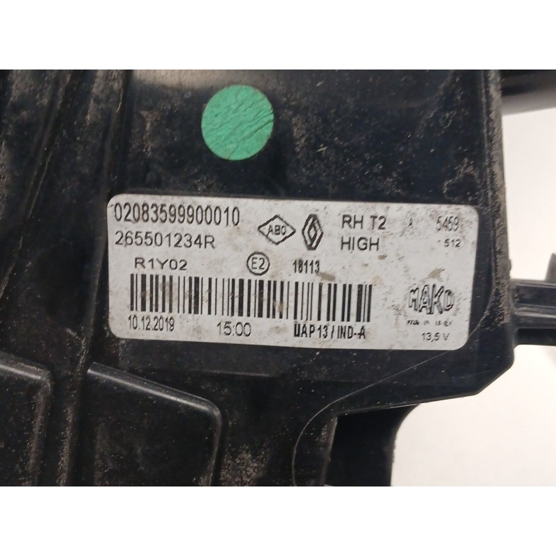 Recambio de piloto trasero derecho interior para renault captur ii (hf_) tce 155 (hfmn) referencia OEM IAM 265501234R 0208359990