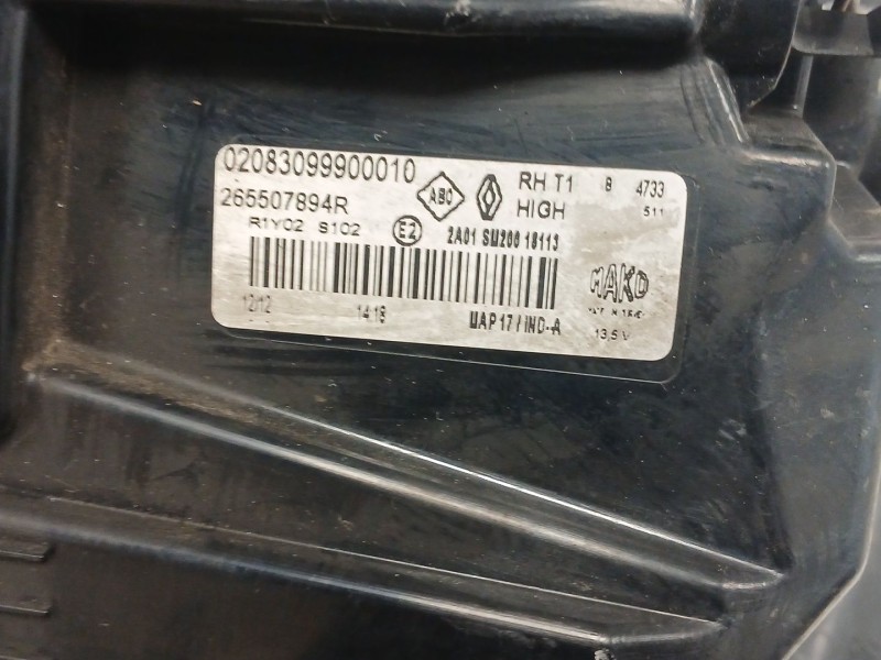 Recambio de piloto trasero derecho para renault captur ii (hf_) tce 155 (hfmn) referencia OEM IAM 265507894R 02083099900010 