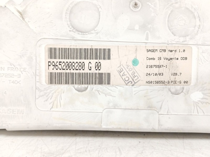 Recambio de cuadro instrumentos para citroën c3 1.4 hdi referencia OEM IAM 9652008280  