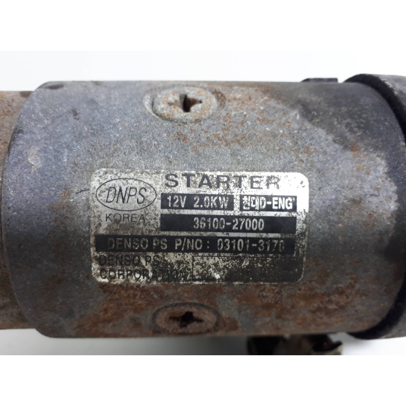 Recambio de motor arranque para hyundai santa fe (sm) 2.0 gls crdi referencia OEM IAM 3610027000 031013170 
