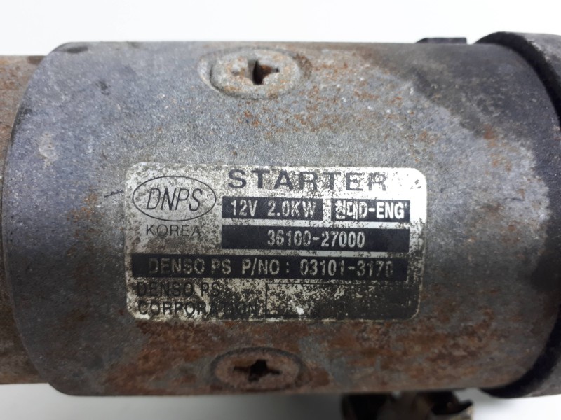 Recambio de motor arranque para hyundai santa fe (sm) 2.0 gls crdi referencia OEM IAM 3610027000 031013170 