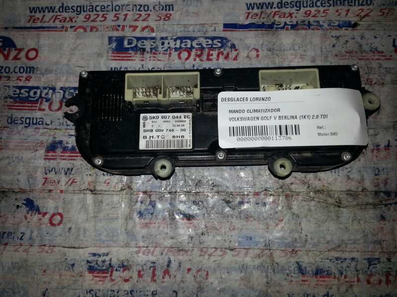Recambio de mando climatizador para volkswagen golf v berlina (1k1) 2.0 tdi referencia OEM IAM 5K0907044BC  