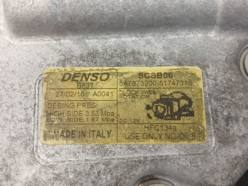 Recambio de compresor aire acondicionado para ford ka (ru8) 1.2 referencia OEM IAM 5A7875200 51747318 