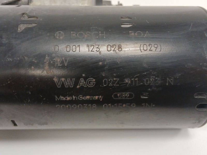 Recambio de motor arranque para volkswagen golf vi (5k1) 2.0 tdi referencia OEM IAM 0001123028 02Z911023N 