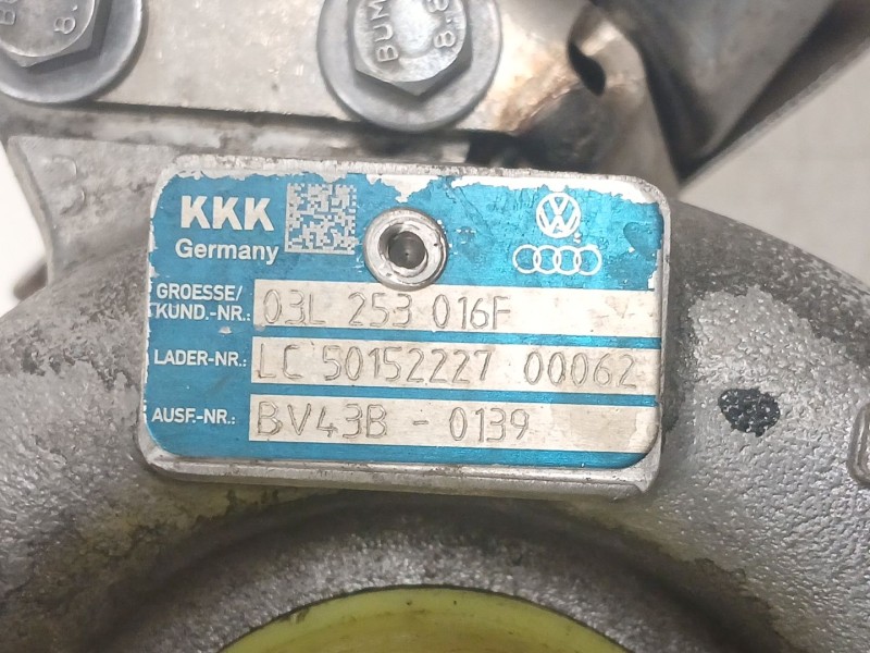 Recambio de turbocompresor para volkswagen golf vi (5k1) 2.0 tdi referencia OEM IAM 03L253016F  