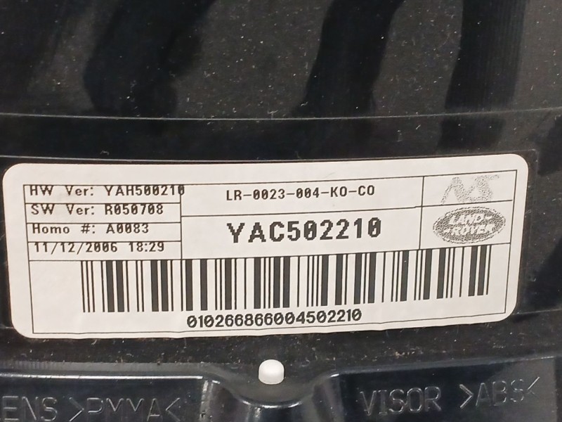 Recambio de cuadro instrumentos para land rover range rover sport i (l320) 2.7 d 4x4 referencia OEM IAM   