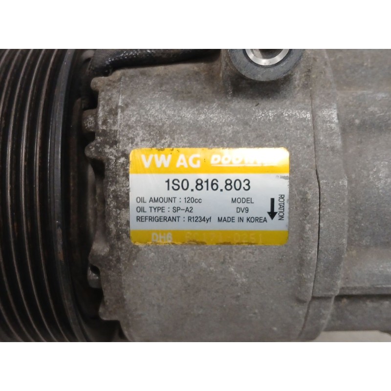 Recambio de compresor aire acondicionado para volkswagen up! (121, 122, bl1, bl2, bl3, 123) 1.0 referencia OEM IAM 1S0816803  