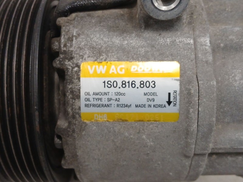 Recambio de compresor aire acondicionado para volkswagen up! (121, 122, bl1, bl2, bl3, 123) 1.0 referencia OEM IAM 1S0816803  