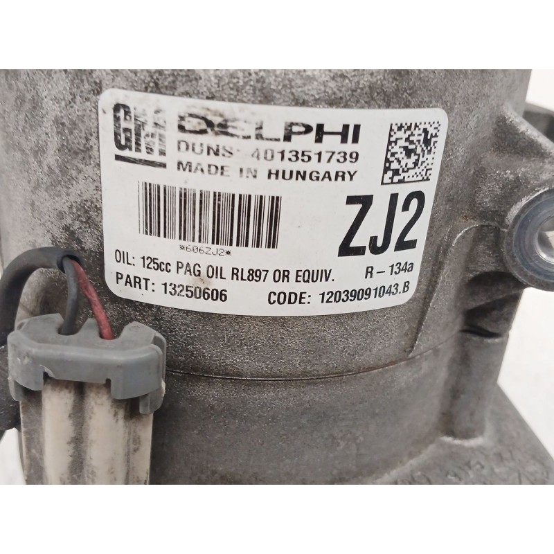 Recambio de compresor aire acondicionado para opel astra j (p10) 1.7 cdti (68) referencia OEM IAM 13250606 401351739 