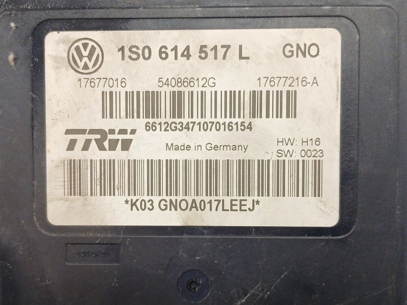 Recambio de abs para volkswagen up! (121, 122, bl1, bl2, bl3, 123) 1.0 referencia OEM IAM 1S0614517 1823576011 