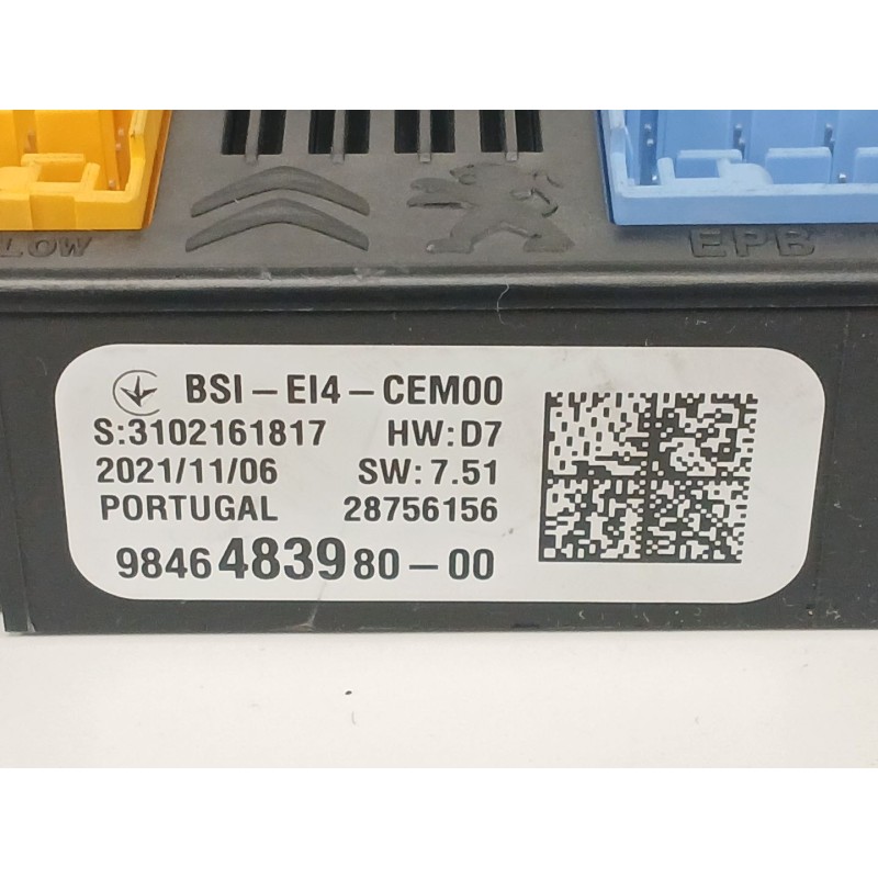 Recambio de caja reles / fusibles para peugeot 208 ii (ub_, up_, uw_, uj_) 1.2 puretech 100 referencia OEM IAM BSIEI4 9846483980