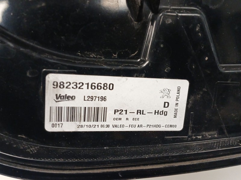 Recambio de piloto trasero derecho para peugeot 208 ii (ub_, up_, uw_, uj_) 1.2 puretech 100 referencia OEM IAM   