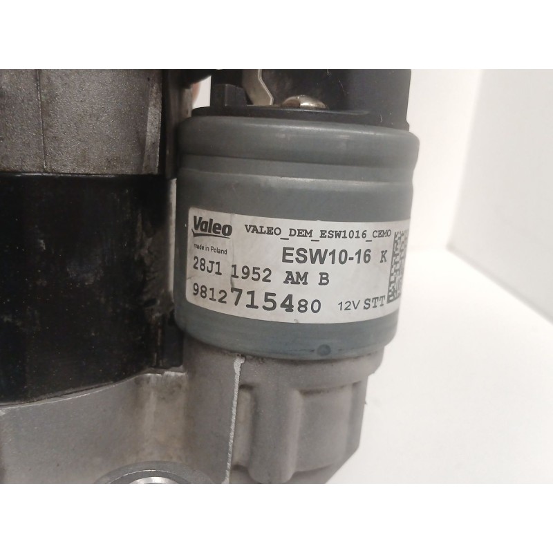 Recambio de motor arranque para peugeot 208 ii (ub_, up_, uw_, uj_) 1.2 puretech 100 referencia OEM IAM 9812715480 ESW1016 28J11