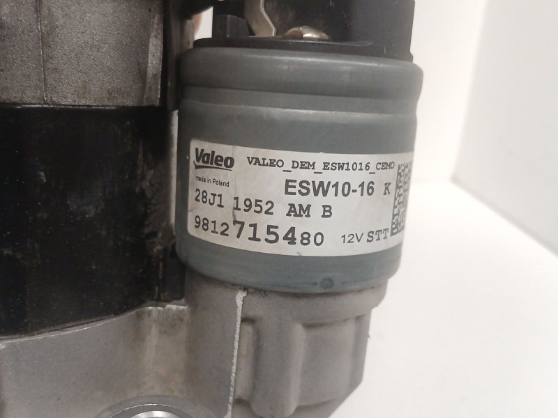 Recambio de motor arranque para peugeot 208 ii (ub_, up_, uw_, uj_) 1.2 puretech 100 referencia OEM IAM 9812715480 ESW1016 28J11