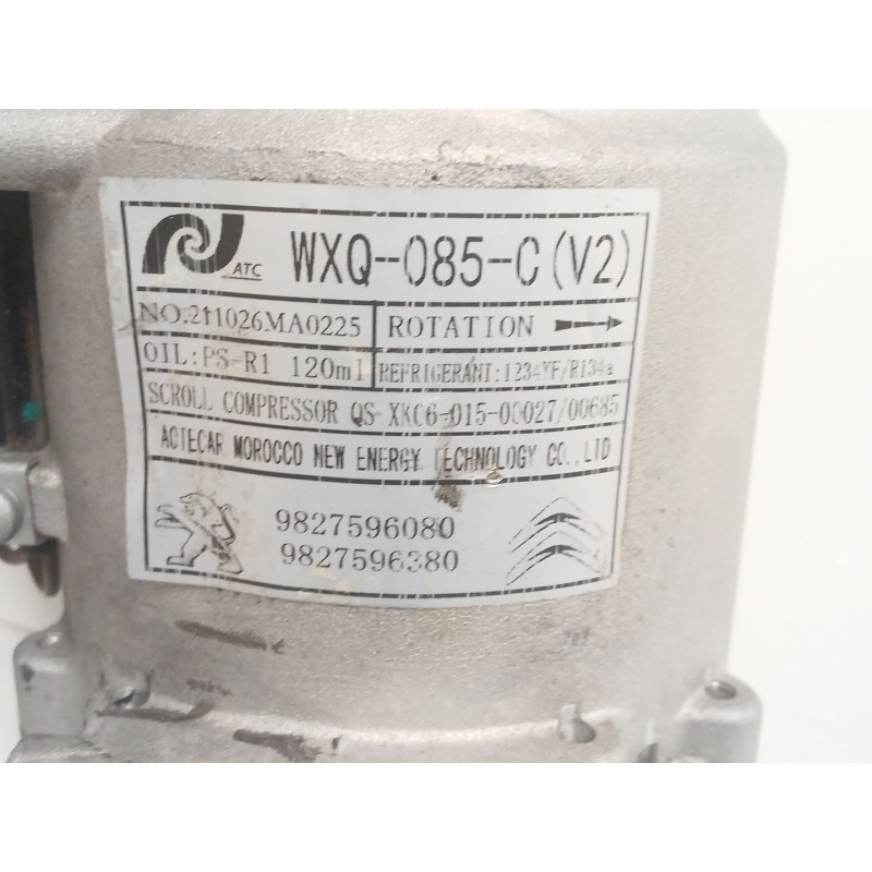 Recambio de compresor aire acondicionado para peugeot 208 ii (ub_, up_, uw_, uj_) 1.2 puretech 100 referencia OEM IAM 9827596080