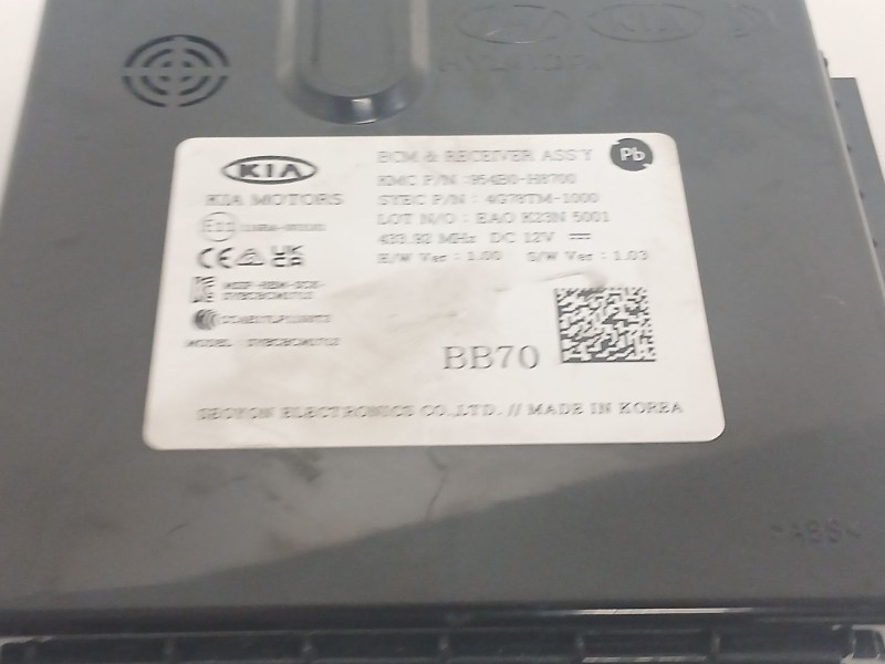 Recambio de modulo electronico para kia stonic (yb) 1.0 t-gdi referencia OEM IAM 954B0H8700  