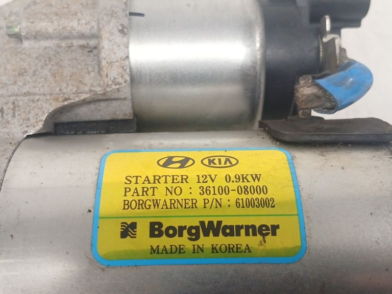Recambio de motor arranque para kia stonic (yb) 1.0 t-gdi referencia OEM IAM 3610008000 61003002 