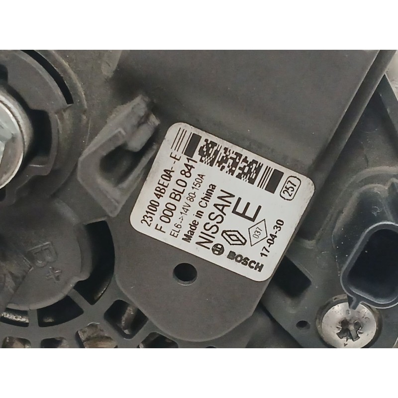 Recambio de alternador para nissan x-trail iii (t32_, t32r, t32rr) 1.6 dci all mode 4x4-i (nt32) referencia OEM IAM 231004BE0A F