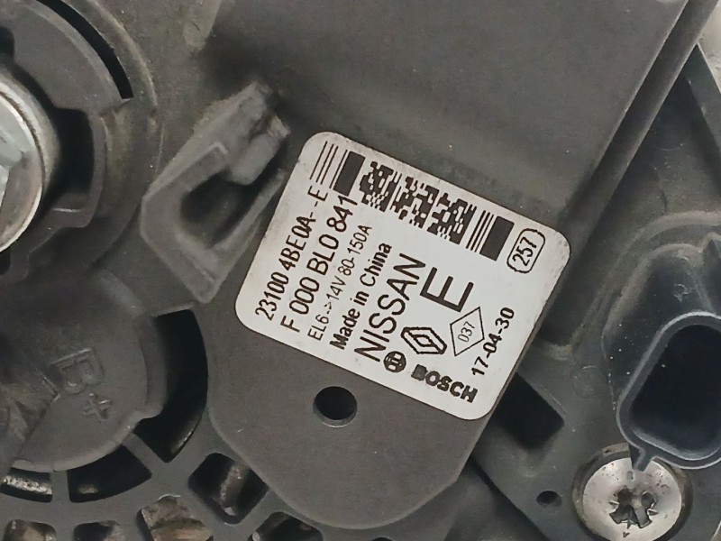 Recambio de alternador para nissan x-trail iii (t32_, t32r, t32rr) 1.6 dci all mode 4x4-i (nt32) referencia OEM IAM 231004BE0A F