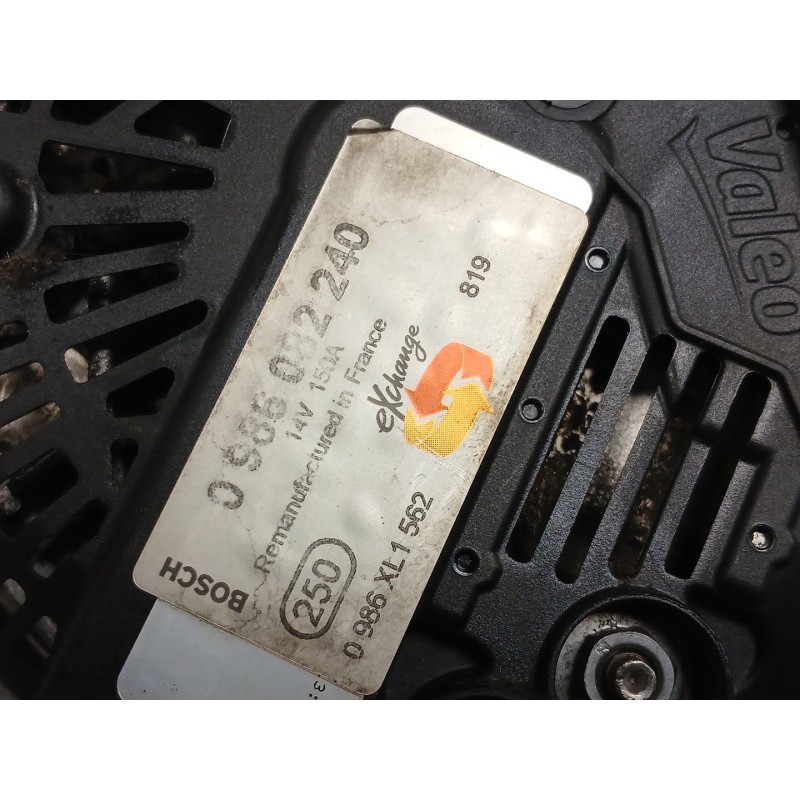 Recambio de alternador para peugeot 308 ii (lb_, lp_, lw_, lh_, l3_) 1.6 hdi referencia OEM IAM 986082240  
