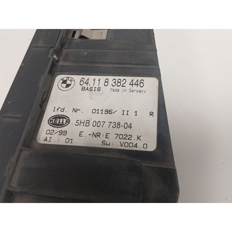 Recambio de mando climatizador para bmw serie 3 berlina (e46) 2.0 16v diesel cat referencia OEM IAM 64118382446 17661 5HB007738-
