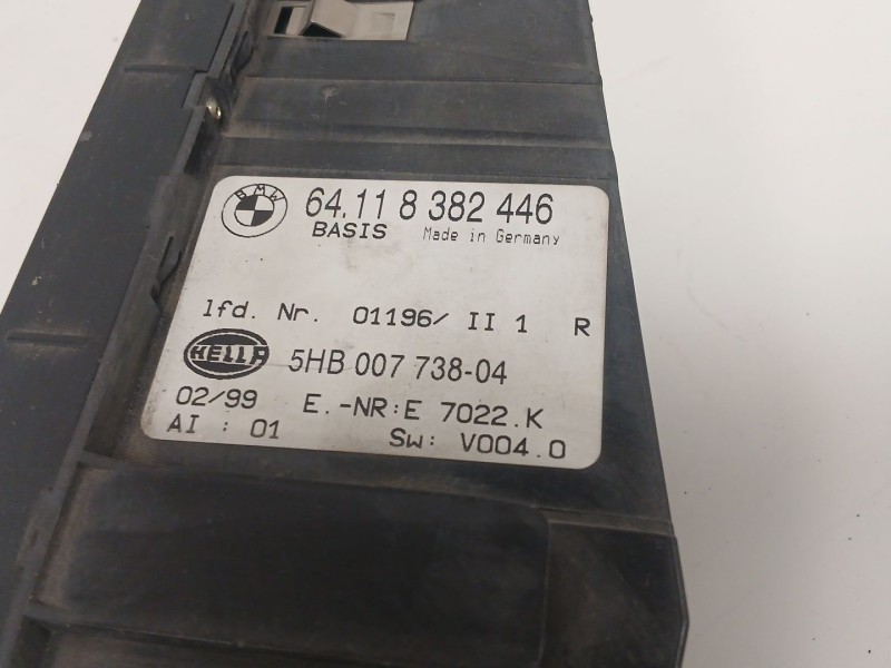 Recambio de mando climatizador para bmw serie 3 berlina (e46) 2.0 16v diesel cat referencia OEM IAM 64118382446 17661 5HB007738-