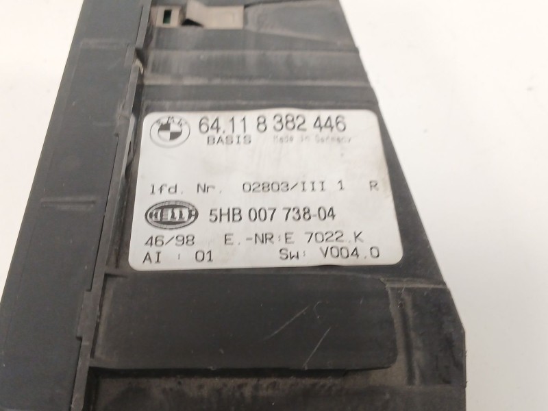 Recambio de mando climatizador para bmw serie 3 berlina (e46) 318i referencia OEM IAM 64118382446 5HB00773804 