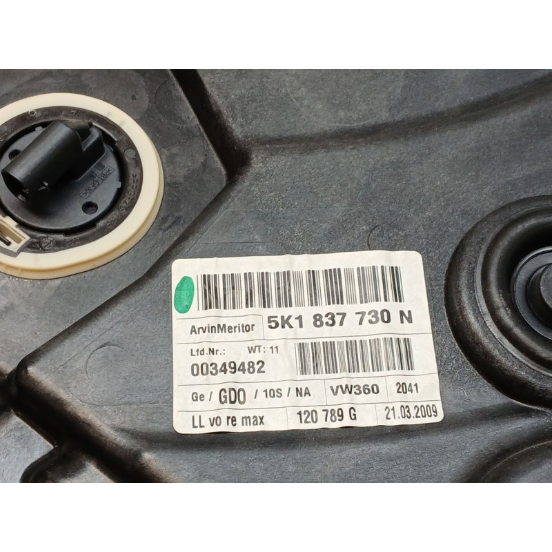 Recambio de elevalunas delantero derecho para volkswagen golf vi (5k1) 2.0 tdi referencia OEM IAM   