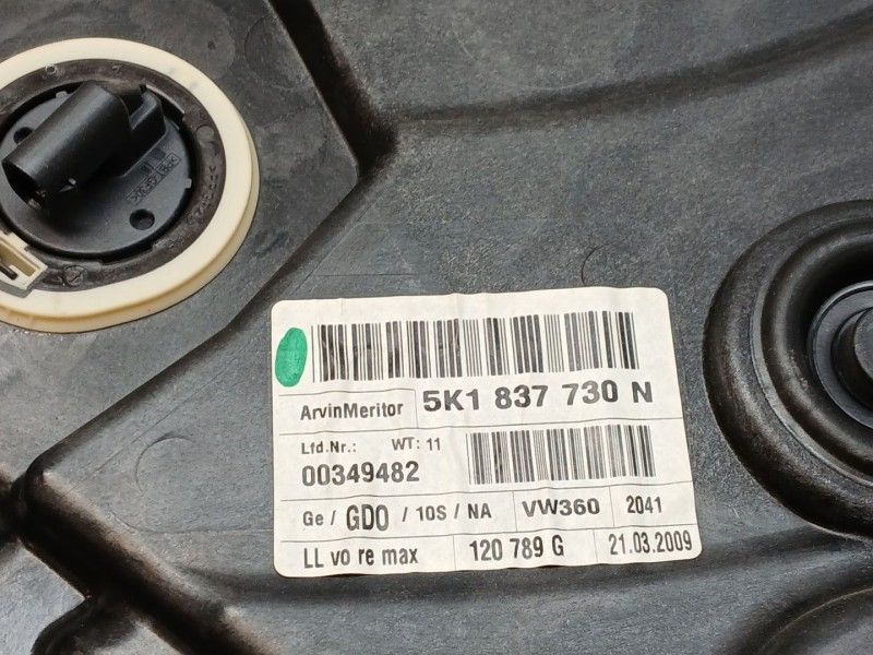 Recambio de elevalunas delantero derecho para volkswagen golf vi (5k1) 2.0 tdi referencia OEM IAM   