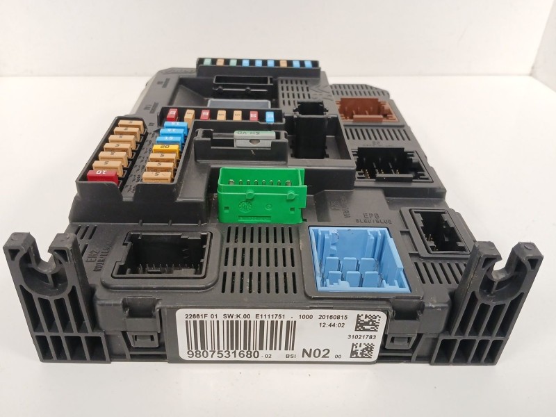 Recambio de caja reles / fusibles para peugeot 208 i (ca_, cc_) 1.6 hdi / bluehdi 75 referencia OEM IAM 9807531680 BSIN02 