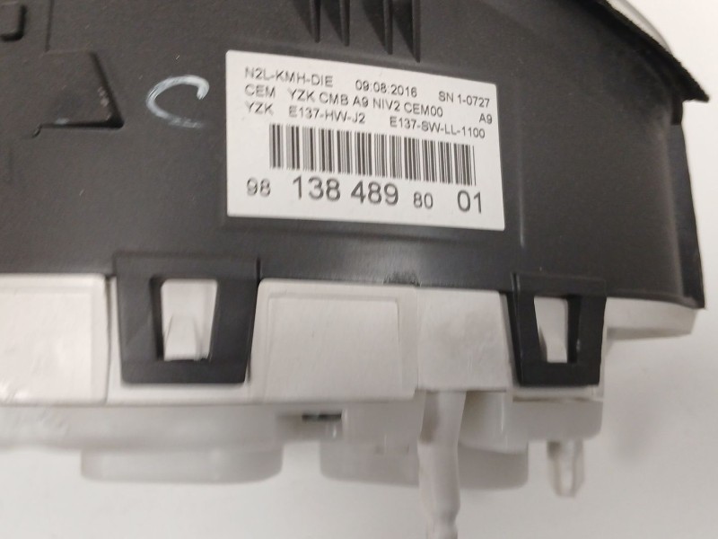 Recambio de cuadro instrumentos para peugeot 208 i (ca_, cc_) 1.6 hdi / bluehdi 75 referencia OEM IAM 981384898001  