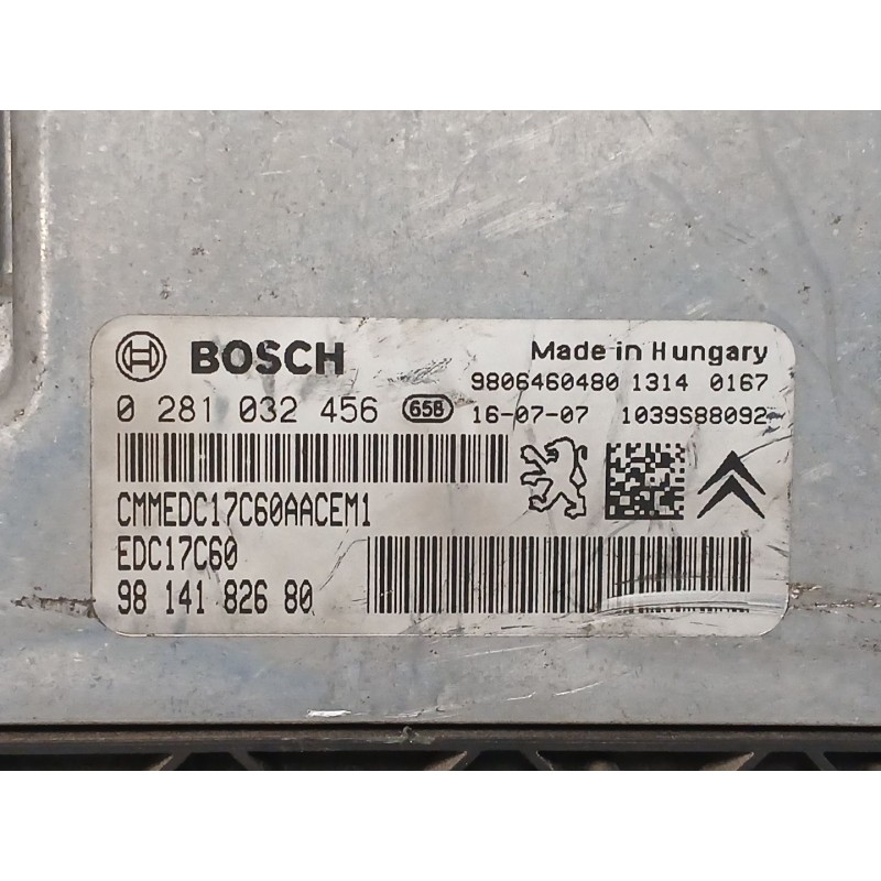 Recambio de centralita motor uce para peugeot 208 i (ca_, cc_) 1.6 hdi / bluehdi 75 referencia OEM IAM 0281032456 9814182680 EDC