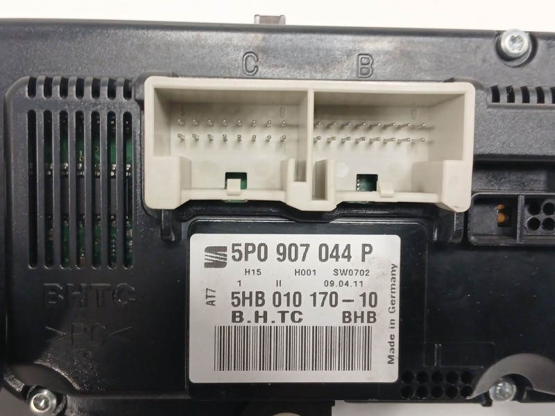Recambio de mando climatizador para seat altea (5p1) 1.6 tdi referencia OEM IAM 5P0907044P 5HB01017010 