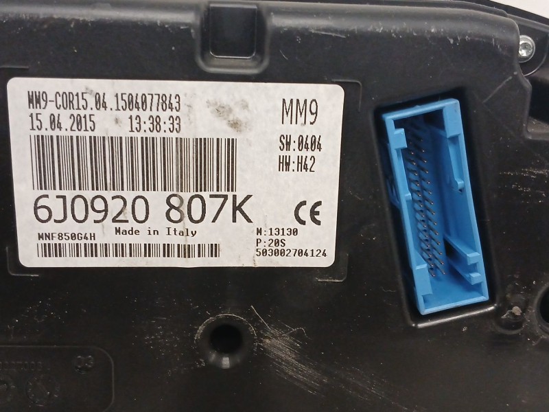 Recambio de cuadro instrumentos para seat ibiza iv sc (6j1, 6p5) 1.2 tsi referencia OEM IAM 6J0920807K  