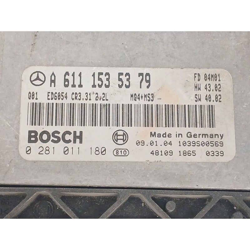Recambio de centralita motor uce para mercedes-benz vito / mixto furgoneta (w639) 111 cdi (639.601, 639.603, 639.605) referencia