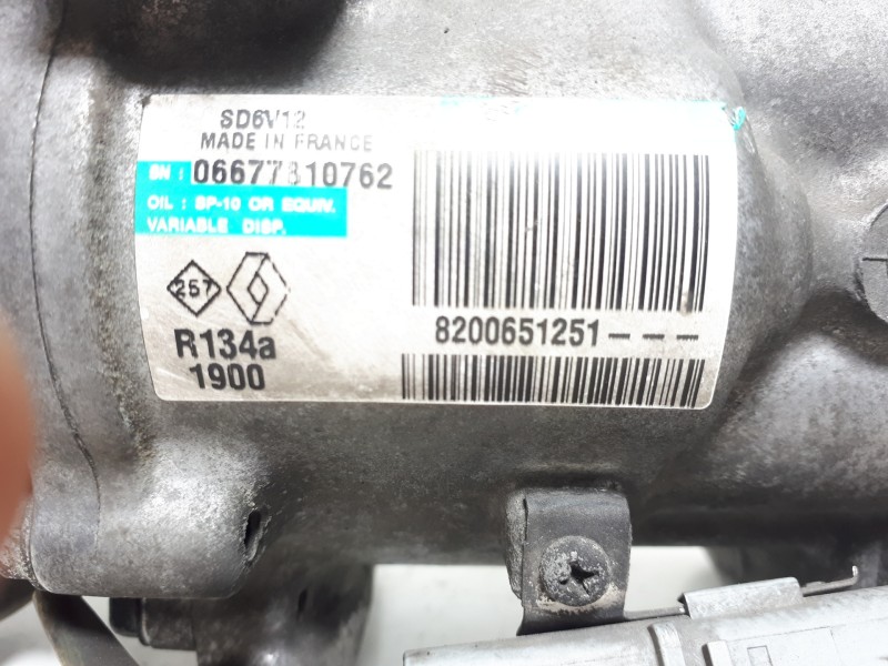 Recambio de compresor aire acondicionado para renault clio iii 20 aniversario referencia OEM IAM 8200651251 1900 