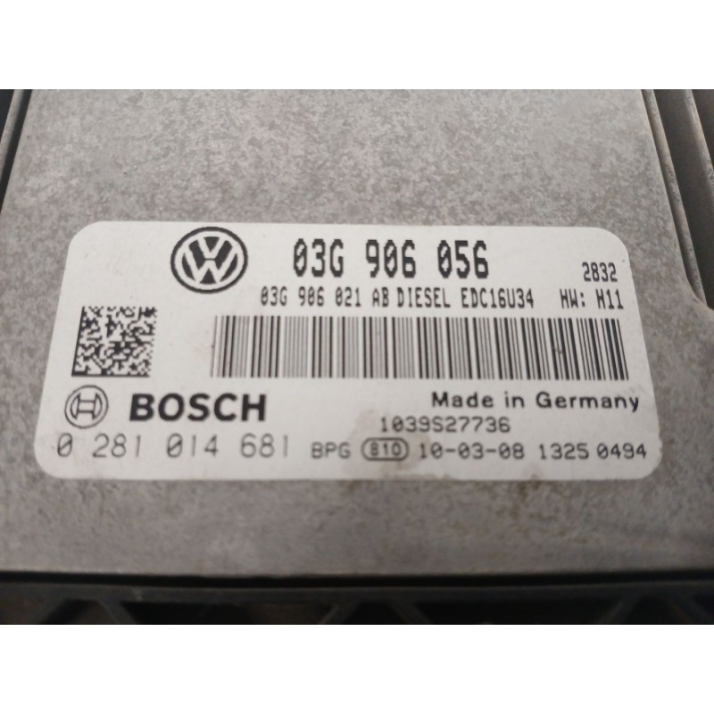 Recambio de centralita motor uce para volkswagen touran (1t1, 1t2) 1.9 tdi referencia OEM IAM 0281014681 03G906056 
