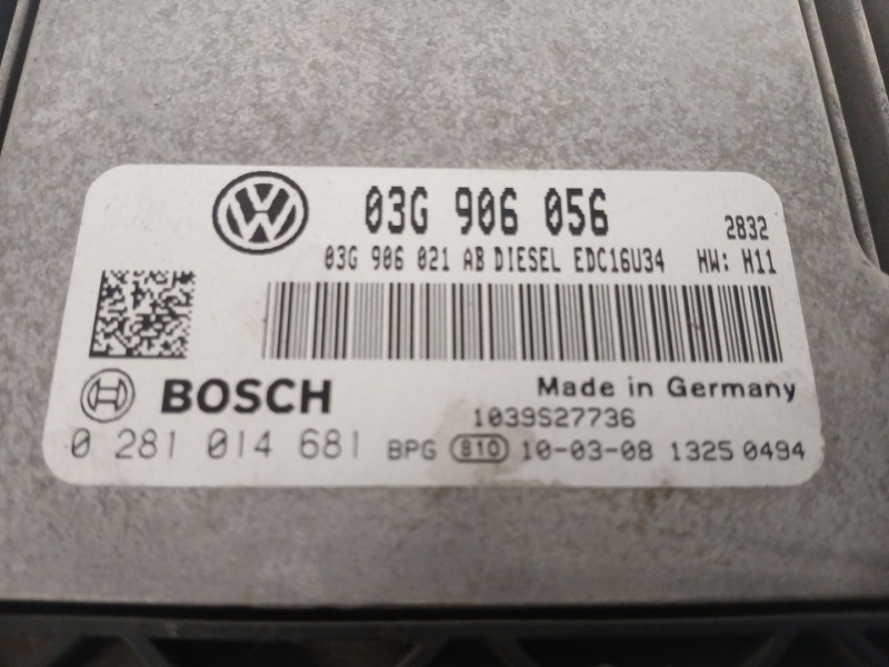 Recambio de centralita motor uce para volkswagen touran (1t1, 1t2) 1.9 tdi referencia OEM IAM 0281014681 03G906056 