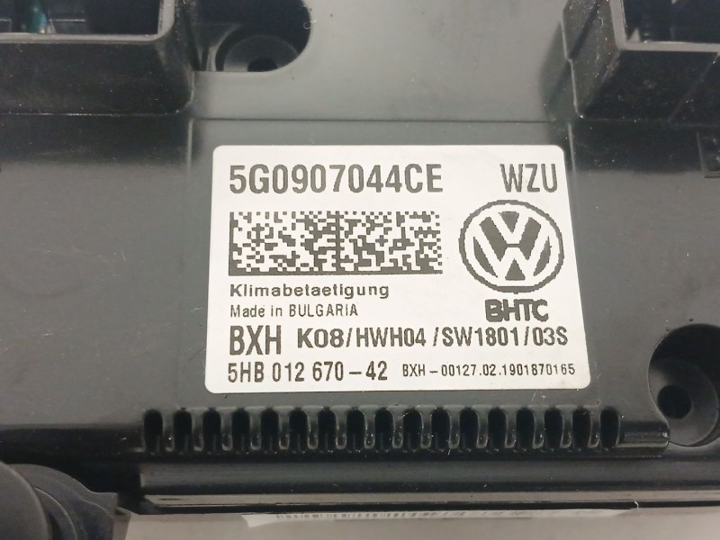 Recambio de mando climatizador para volkswagen golf vii variant (ba5, bv5) 1.6 tdi referencia OEM IAM 5G090744CE  