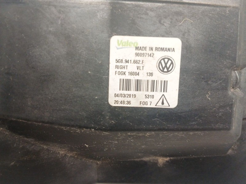 Recambio de faro antiniebla derecho para volkswagen golf vii variant (ba5, bv5) 1.6 tdi referencia OEM IAM   