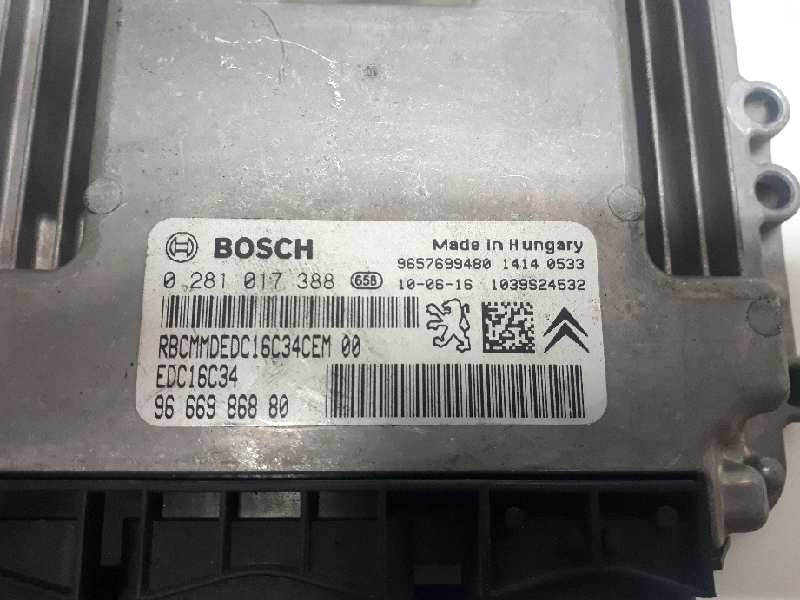 Recambio de centralita motor uce para citroën c3 sx referencia OEM IAM 9666986880 EDC16C34 0281017388