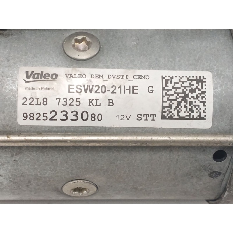 Recambio de motor arranque para peugeot 208 i (ca_, cc_) 1.5 bluehdi 100 referencia OEM IAM 9825233080 ESW2021HE 